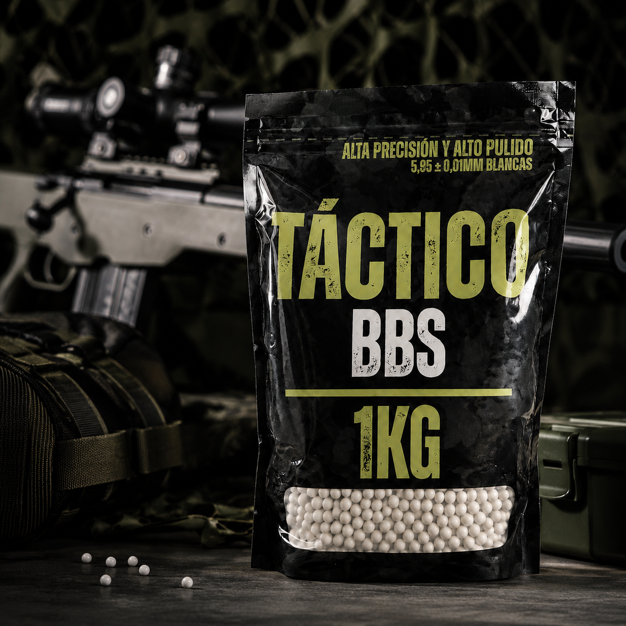 Balines Airsoft 0.30g 1KG — Alta Precisión — Táctico BBS